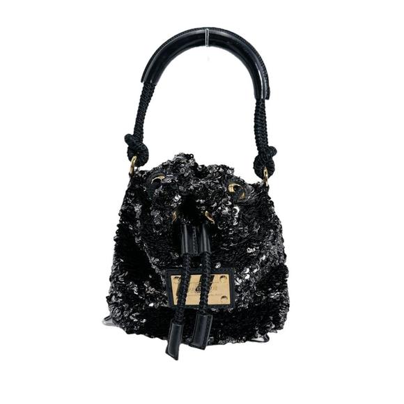Louis Vuitton Mini No Elococo Drawstring Handbag in Sequins, Black, M40322 - Picture 1 of 14